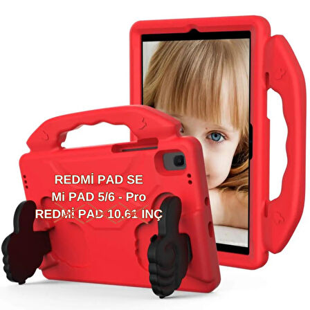 Xiaomi Redmi Pad SE / Mi Pad 5 / Mi Pad 6 / Pro Kılıf Tutmalı Standlı Silikon Case