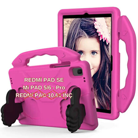 Xiaomi Redmi Pad SE / Mi Pad 5 / Mi Pad 6 / Pro Kılıf Tutmalı Standlı Silikon Case