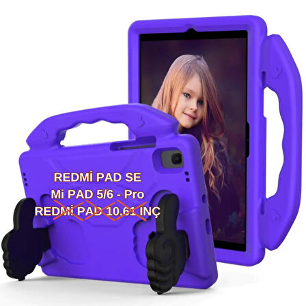Xiaomi Redmi Pad SE / Mi Pad 5 / Mi Pad 6 / Pro Kılıf Tutmalı Standlı Silikon Case