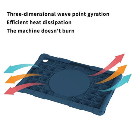 Samsung Galaxy Tab A9 Plus 11inç X210 X215 X217 Çocuk Kılıfı Antishock Patpatcık 360Standlı+Kalem