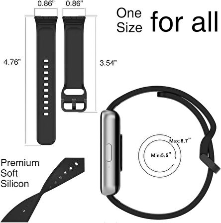 Samsung Galaxy Fit 3 SM-R390 Kordon Spor Silikon Kordon Mix (Fit 2 Uyumlu Değildir)