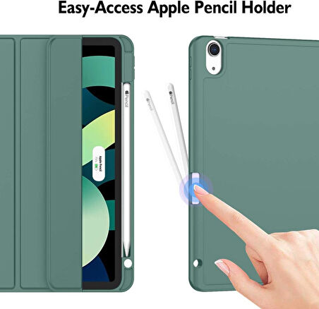 Apple iPad Air 11inç M2/M3 2025-2024 Kılıf Pen Charge Kalem Bölmeli