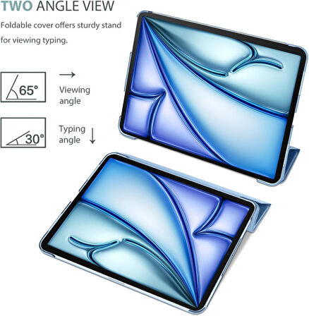 Apple iPad Air 11inç M2/M3 2025-2024 Kılıf PU Deri Smart Standlı Case 2025-2024