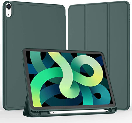 Apple iPad Air 11inç M2/M3 2025-2024 Kılıf Kalem Bölmeli Smart Case