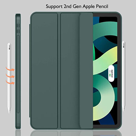 Apple iPad Air 11inç M2/M3 2025-2024 Kılıf Kalem Bölmeli Smart Case
