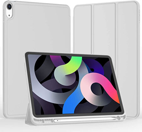 Apple iPad Air 11inç M2/M3 2025-2024 Kılıf Kalem Bölmeli Smart Case