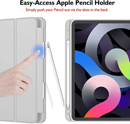 Apple iPad Air 11inç M2/M3 2025-2024 Kılıf Kalem Bölmeli Smart Case