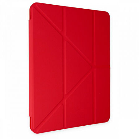 Apple iPad Air 13inç M2 2024 Kılıf Kalem Bölmeli Trifolding Case A2898 A2899 A2900