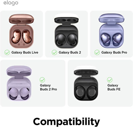 Samsung Galaxy Buds FE / Buds 2 Pro / Buds 2 / Buds Pro / Buds Live Kılıf İçi Kadife Silikon Case