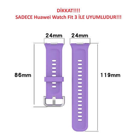 MobaxAksesuar Huawei Watch Fit 4/Fit 4 Pro/Fit 3 Kordon Spor Silikon Kordon Mix (Fit/Fit2 Uyumlu Değildir)