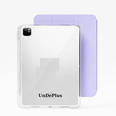 Apple iPad Pro 13inç M4 2024 Kılıf Kalem Bölmeli Akrilik Şeffaf Ayrılabilir Case A2925 A2926 A3007