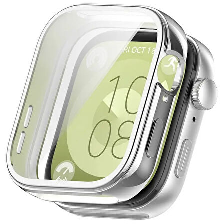 Huawei Watch Fit 3 Silikon Parlak Renkli Ekran Koruyuculu Kasa Koruyucu (Fit/Fit 2 Uyumlu Değildir)