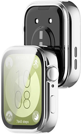 Huawei Watch Fit 3 Silikon Parlak Renkli Ekran Koruyuculu Kasa Koruyucu (Fit/Fit 2 Uyumlu Değildir)