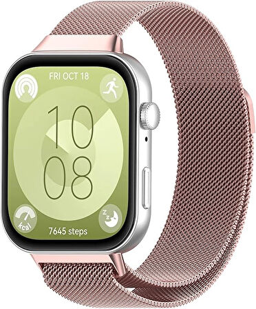 MobaxAksesuar Huawei Watch Fit 4/Fit 4 Pro/Fit 3 Kordon Milano Loop Metal Kordon (Fit/Fit2 Uyumlu Değildir)