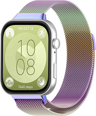 MobaxAksesuar Huawei Watch Fit 4/Fit 4 Pro/Fit 3 Kordon Milano Loop Metal Kordon (Fit/Fit2 Uyumlu Değildir)