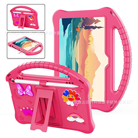 Samsung Galaxy Tab A9 X110 X115 X117 Kılıf Sunflower Figürlü Standlı Çocuklar İçin