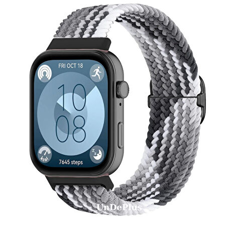 MobaxAksesuar Huawei Watch Fit 4/Fit 4 Pro/Fit 3 Kordon Örgü Tokalı Kordon (Fit/Fit2 Uyumlu Değildir)