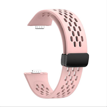 MobaxAksesuar Huawei Watch Fit 4/Fit 4 Pro/Fit 3 Kordon Silikon Delikli Magnet Strap (Fit/Fit 2 Uyumlu Değildir)