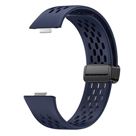 MobaxAksesuar Huawei Watch Fit 4/Fit 4 Pro/Fit 3 Kordon Silikon Delikli Magnet Strap (Fit/Fit 2 Uyumlu Değildir)