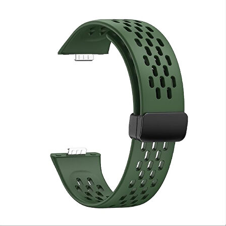 MobaxAksesuar Huawei Watch Fit 4/Fit 4 Pro/Fit 3 Kordon Silikon Delikli Magnet Strap (Fit/Fit 2 Uyumlu Değildir)