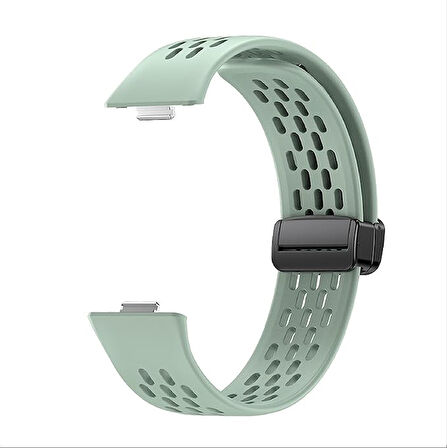 MobaxAksesuar Huawei Watch Fit 4/Fit 4 Pro/Fit 3 Kordon Silikon Delikli Magnet Strap (Fit/Fit 2 Uyumlu Değildir)