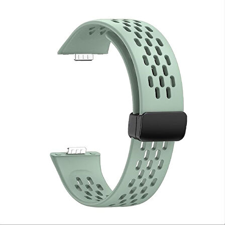 MobaxAksesuar Huawei Watch Fit 4/Fit 4 Pro/Fit 3 Kordon Silikon Delikli Magnet Strap (Fit/Fit 2 Uyumlu Değildir)