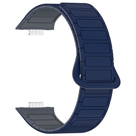 MobaxAksesuar Huawei Watch Fit 4/Fit 4 Pro/Fit 3 Kordon Orjinal Klips Silicon Magnetic Three Dizayn (Fit2 Uyumlu Değildir)