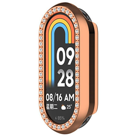 Xiaomi Mi Band 8 / Band 9 Kenar Taşlı Kasa Koruyucu (Ekran Koruyucusuz)