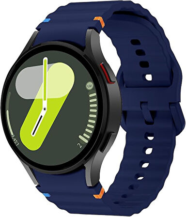 Samsung Galaxy Watch 4 5 6 7 FE 40 40 44 Classic 42 43 46 47 mm Kordon Dekoratif Örgü Çizgili Spor Silikon Kayış