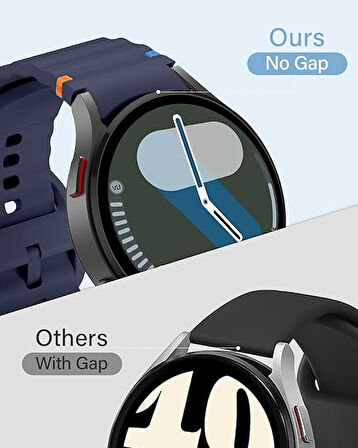 Samsung Galaxy Watch 4 5 6 7 FE 40 40 44 Classic 42 43 46 47 mm Kordon Dekoratif Örgü Çizgili Spor Silikon Kayış