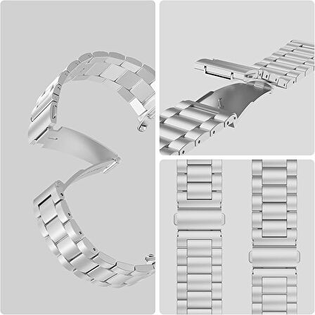 Samsung Galaxy Watch 7 Ultra 47mm Kordon Klipsli Metal Kordon 04 +Kısaltma Aparatı