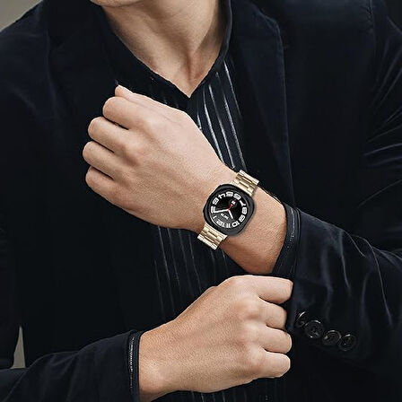 Samsung Galaxy Watch 7 Ultra 47mm Kordon Klipsli Metal Kordon 04 +Kısaltma Aparatı