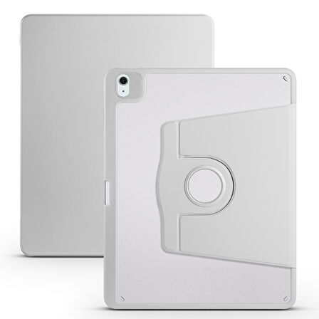 Apple iPad Air 11inç M2/M3 2025-2024 Kılıf Termik Kalem Bölmeli Dönebilen Standlı Kılıf