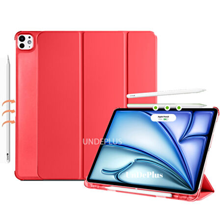 Apple iPad Pro 11inç M4 2024 Kılıf Flip Cover Kalem Bölmeli PC Case A2836 A2837 A3006