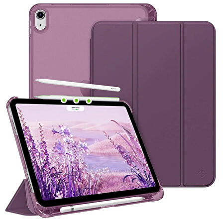 Apple iPad Air 11inç M2/M3 2025-2024 Kılıf Flip Cover Kalem Bölmeli PC Case