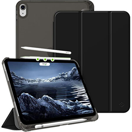 Apple iPad Air 11inç M2/M3 2025-2024 Kılıf Flip Cover Kalem Bölmeli PC Case