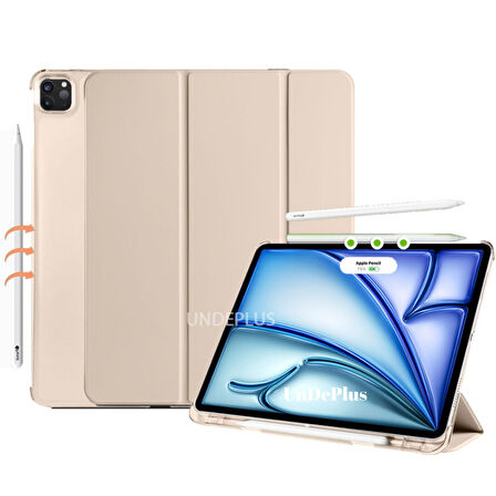 Apple iPad Pro 11 3./4. Nesil M2 Kılıf Flip Cover Kalem Bölmeli PC Case 2020-2022