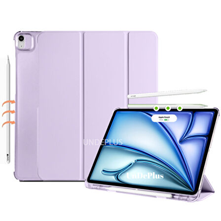 Apple iPad Air 5. Nesil 10.9 Kılıf Flip Cover Kalem Bölmeli PC Case-10.Nesil DEĞİL-A2588 A2589 A2591