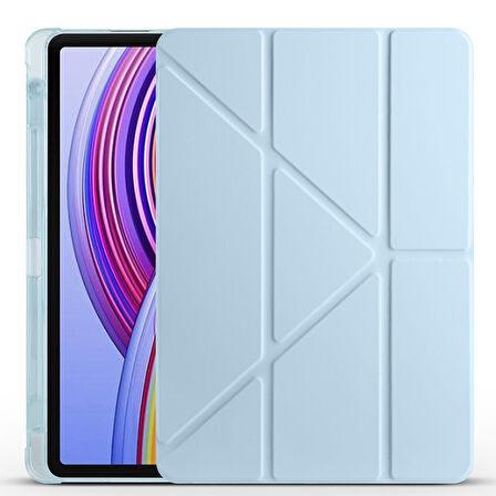 Xiaomi Redmi Pad Pro / Poco Pad 12.1inç Kılıf Kalem Bölmeli Trifolding Case (Düz Redmi Pad Değildir)