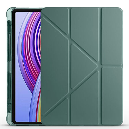 Xiaomi Redmi Pad Pro / Poco Pad 12.1inç Kılıf Kalem Bölmeli Trifolding Case (Düz Redmi Pad Değildir)