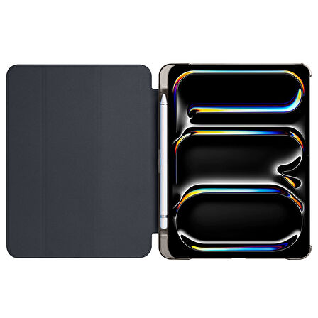 Apple iPad Pro 13inç M4 2024 Kılıf Flip Cover Kalem Bölmeli PC Case A2925 A2926 A3007