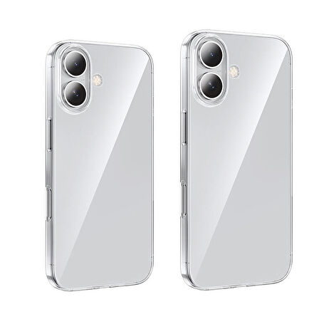 Apple iPhone 16 Plus Kılıf Şeffaf Silikon Hibrit Case Kapak