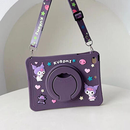 Samsung Galaxy Tab A9 Plus X210 X213 X215 X217 Kılıf Cute Dolls Standlı Eğlenceli 3D Karekterli Çocuk Kılıfı