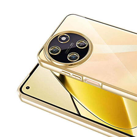 Realme 11 4G Kılıf Kamera Korumalı Logo Gösteren Şeffaf Kapak