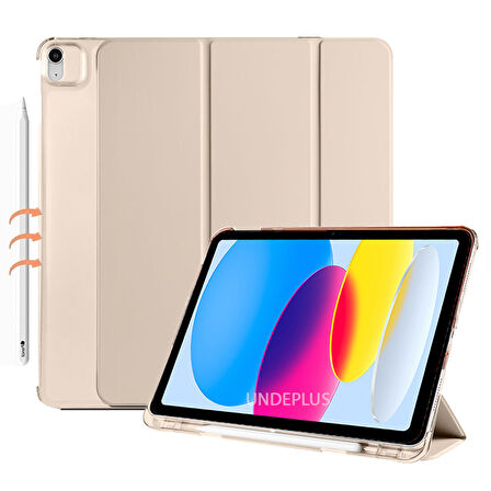 Apple iPad 11.Nesil A16 11inç/10.Nesil 10.9inç Kılıf Flip Cover Kalem Bölmeli PC Case