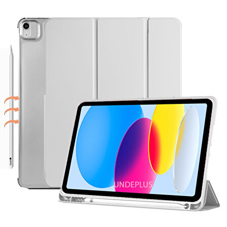 Apple iPad 11.Nesil A16 11inç/10.Nesil 10.9inç Kılıf Flip Cover Kalem Bölmeli PC Case