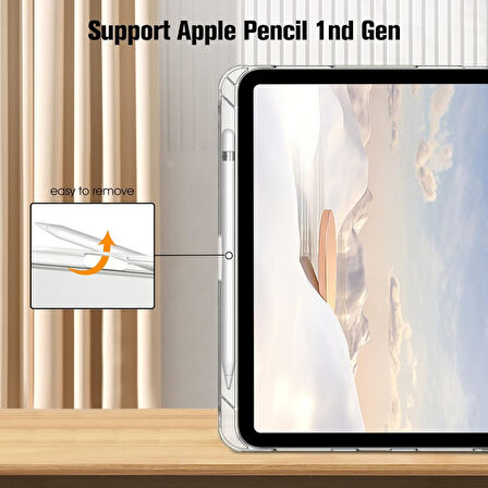 Apple iPad 11.Nesil A16 11inç/10.Nesil 10.9inç Kılıf Flip Cover Kalem Bölmeli PC Case