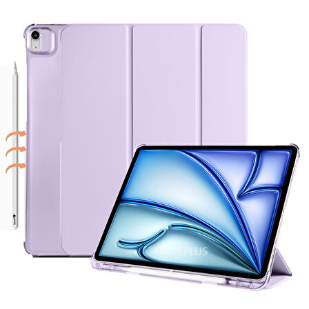 Apple iPad 11.Nesil A16 11inç/10.Nesil 10.9inç Kılıf Flip Cover Kalem Bölmeli PC Case