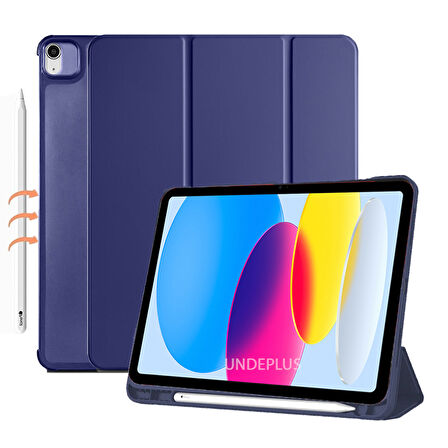 Apple iPad 11.Nesil A16 11inç/10.Nesil 10.9inç Kılıf Flip Cover Kalem Bölmeli PC Case