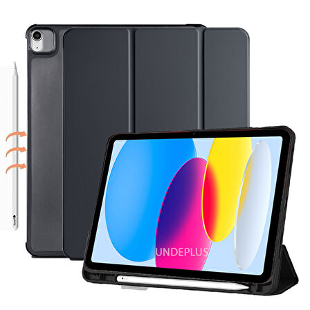 Apple iPad 11.Nesil A16 11inç/10.Nesil 10.9inç Kılıf Flip Cover Kalem Bölmeli PC Case